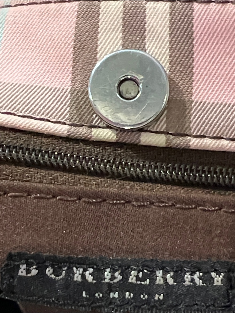 Burberry Pink Plaid Novacheck Mini Tote - Picture 12 of 13